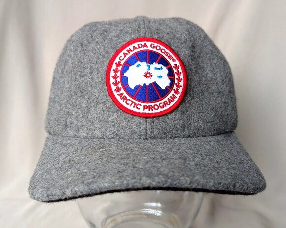 Rare CANADA GOOSE Wool Winter Baseball Cap with Ear Flaps Gray - Picture 6 of 8